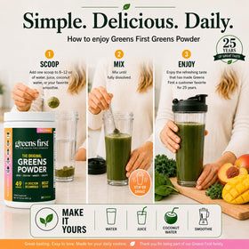 Greens First Poudre de Superaliments Originale 386g étiquette détaillée