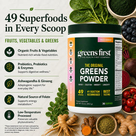 Greens First Poudre de Superaliments Originale 386g vue de côté