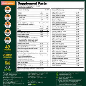 Greens First Poudre de Superaliments Originale 680g en utilisation dans un smoothie