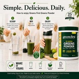 Greens First Poudre de Verts Originale 372g - mélange dans un verre