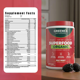 Greens+ Poudre de Superaliment Rouge Bio 349g ingrédients