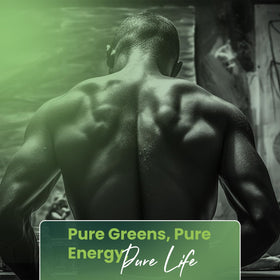 Greens+ Superfood en Poudre 9,4 oz avec un verre d'eau