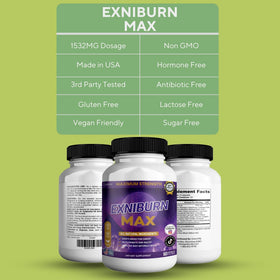 GREENVIFY Exniburn Complément Alimentaire 60 Capsules, côté de la boîte