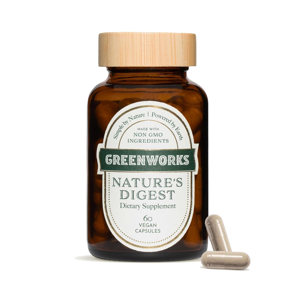 Greenworks Nature's daily 60 capsules végétales en boîte