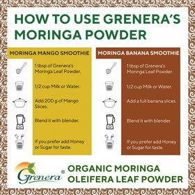 Grenera Poudre de Moringa Bio 1 kg en préparation de boisson chaude