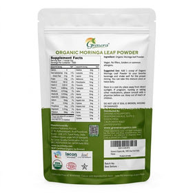 Grenera Poudre de Moringa Bio 1 kg montrant l'origine indienne