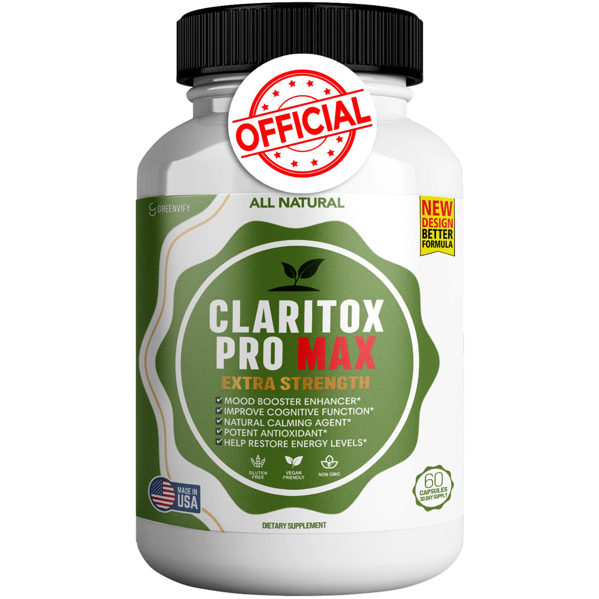 GRENVIFY Claritox Pro Max 60 capsules vue de face