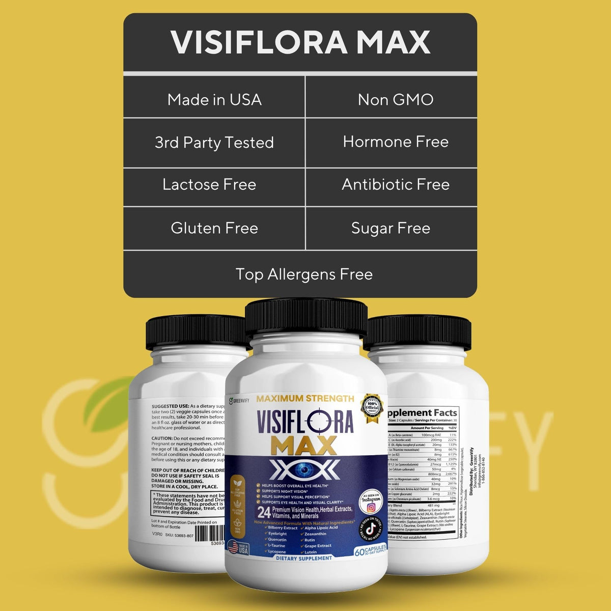 GRENVIFY VisiFlora Max capsules sur une table