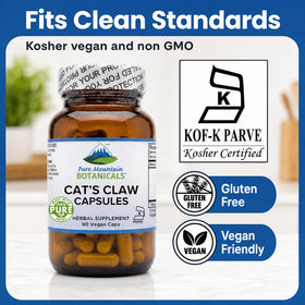 Griffe de chat en poudre dans une cuillère