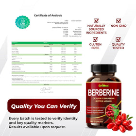 GriMed Berberine vue de côté montrant la taille des gélules