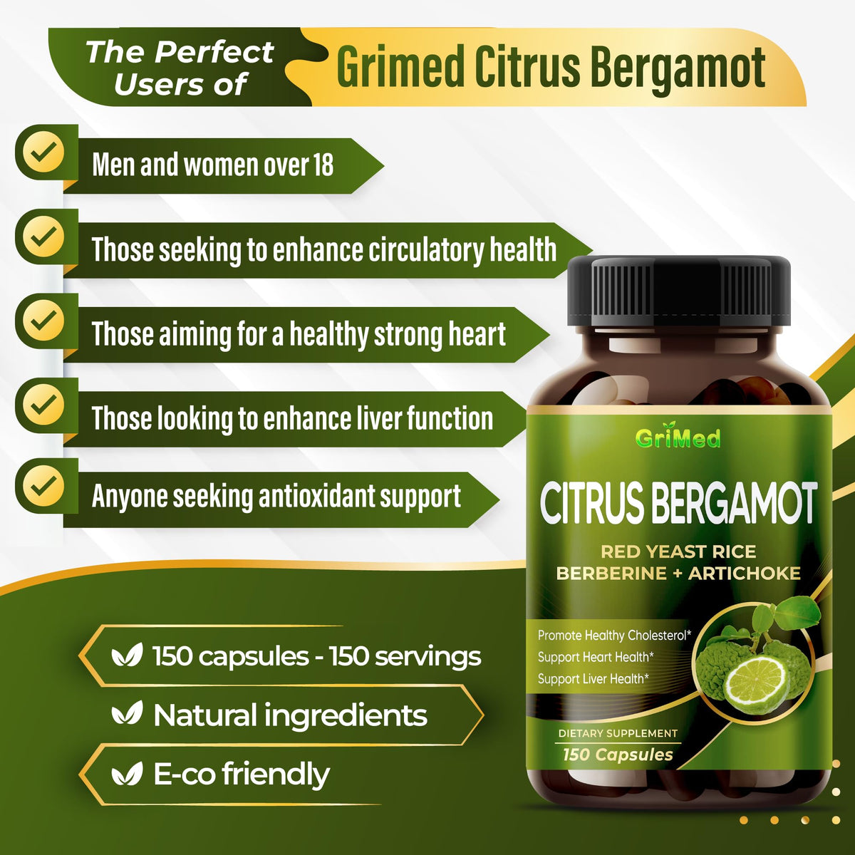 GriMed Citrus Bergamot sur une table avec des herbes