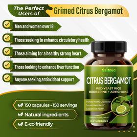 GriMed Citrus Bergamot sur une table avec des herbes
