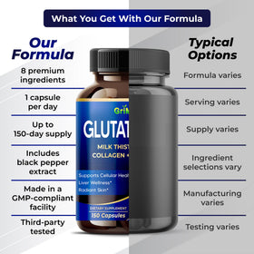 GriMed Glutathione 150 capsules avec des herbes et plantes