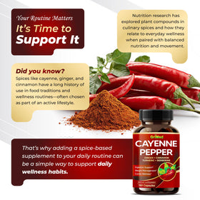 GriMed Poivre de Cayenne capsules avec ingrédients naturels