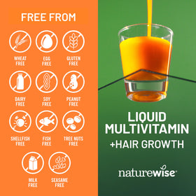Gros plan sur l'étiquette de la multivitamine NatureWise