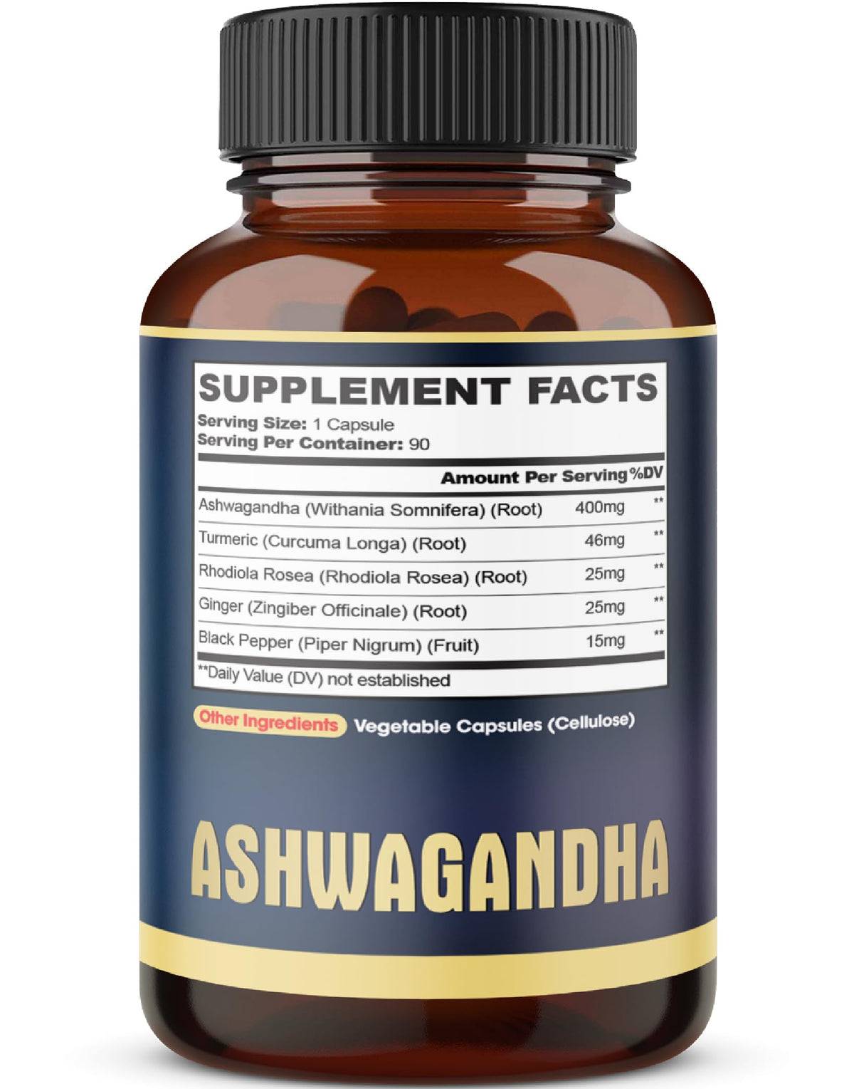 Gros plan sur la capsule d'Ashwagandha agobi