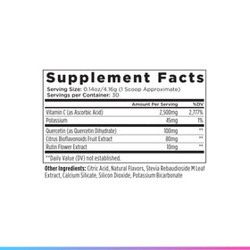 Gros plan sur la poudre de vitamine C Livingood Daily
