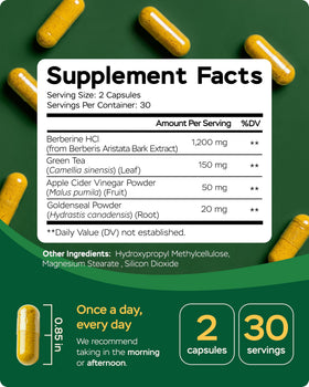 Gros plan sur les capsules de Berbérine 4Well Products