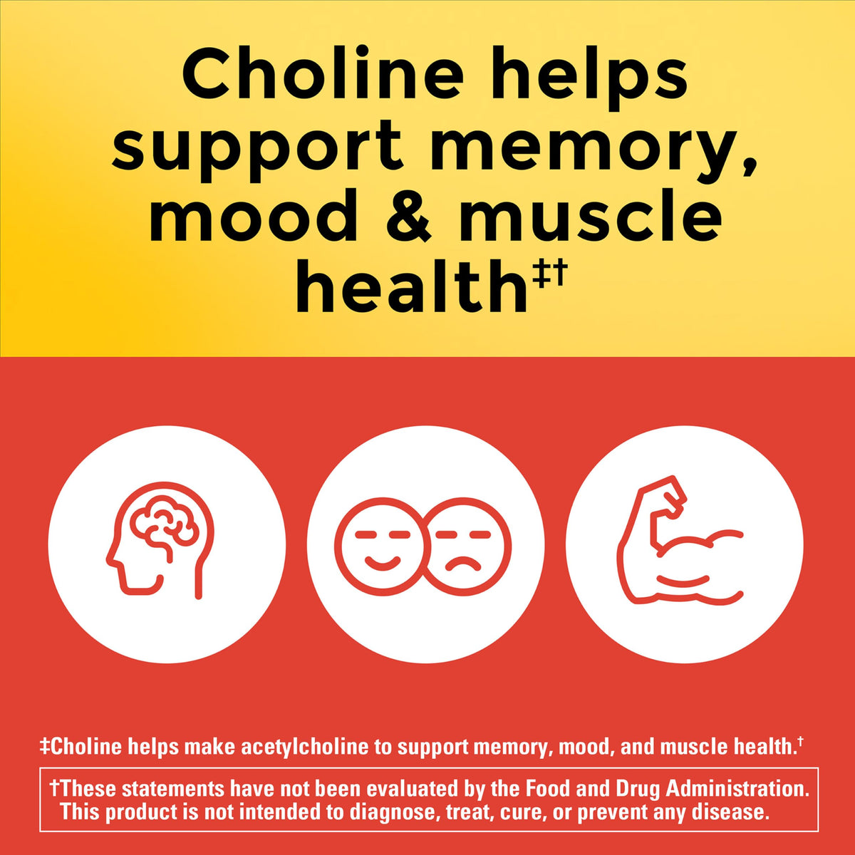 Gros plan sur les capsules de Choline Nature Made