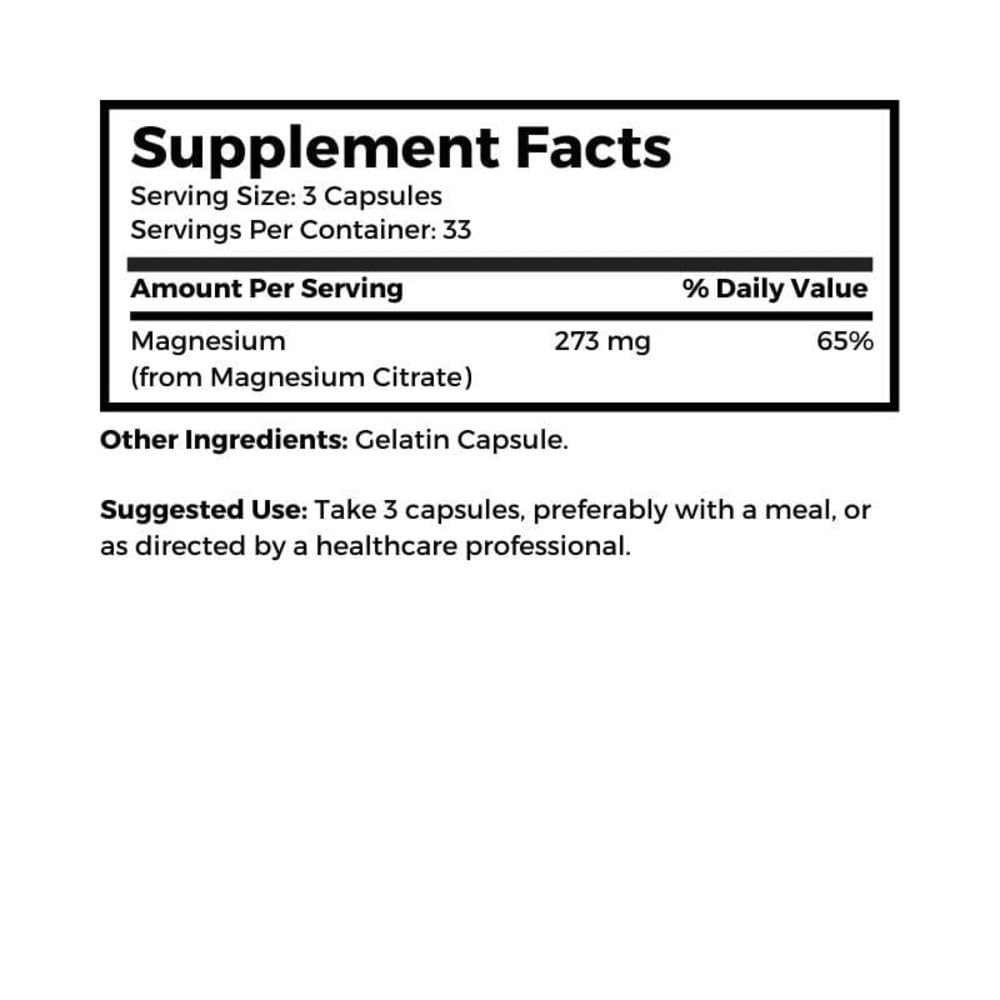 Gros plan sur les capsules de Citrate de Magnésium Dr Clark Store