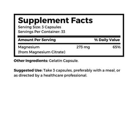 Gros plan sur les capsules de Citrate de Magnésium Dr Clark Store