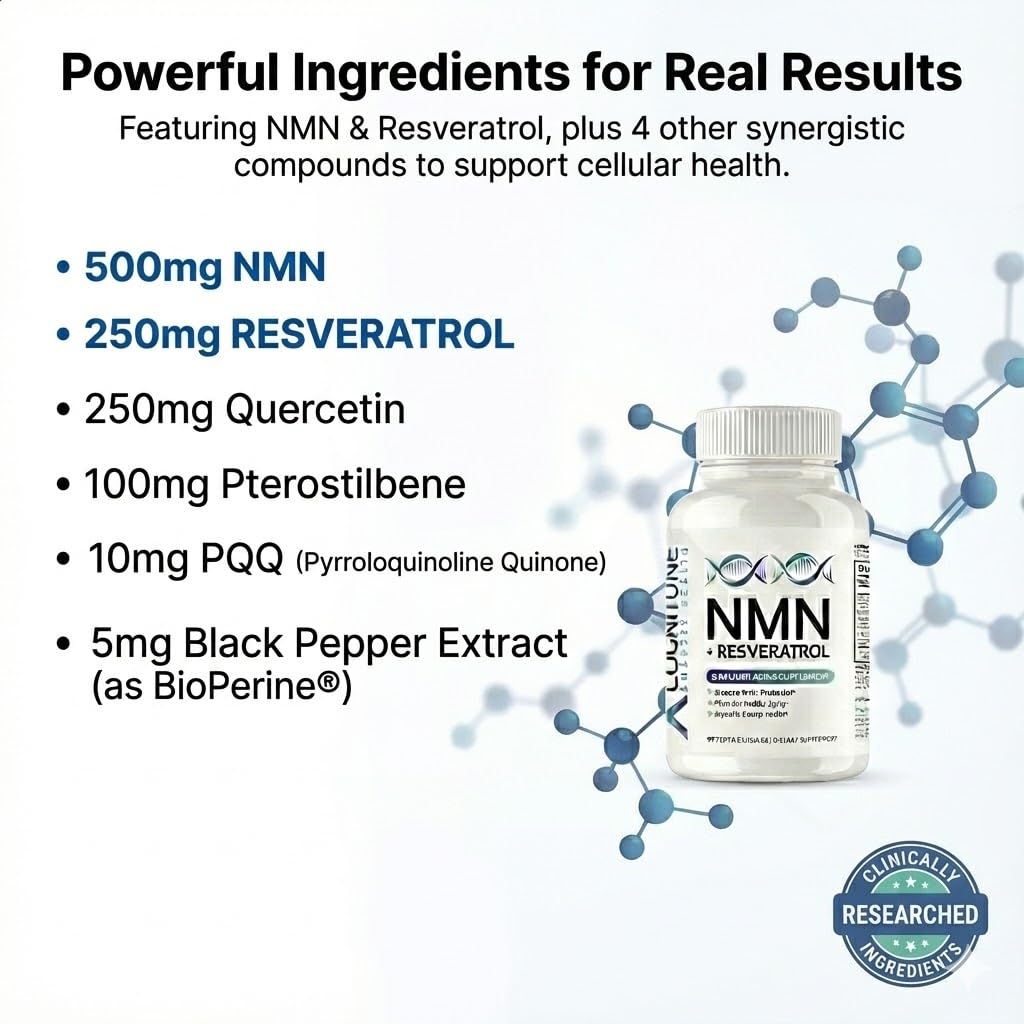 Gros plan sur les capsules de CogniTune NMN 1115mg