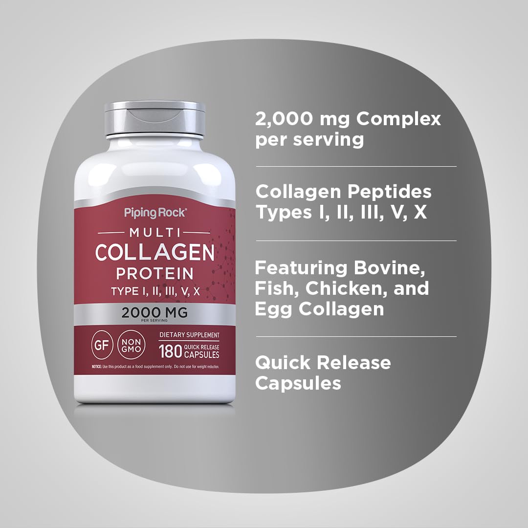 Gros plan sur les capsules de collagène Piping Rock