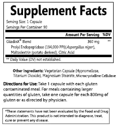 Gros plan sur les capsules de GliadinX
