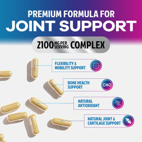 Gros plan sur les capsules de Glucosamine Chondroïtine
