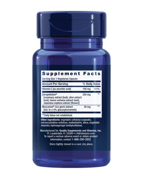 Gros plan sur les capsules de Life Extension Daily Skin Defense