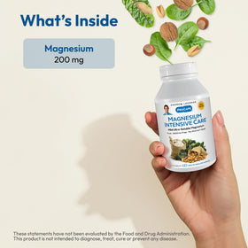 Gros plan sur les capsules de magnésium ANDREW LESSMAN