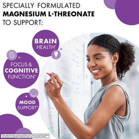 Gros plan sur les capsules de Magnésium L-Thréonate BlueBonnet