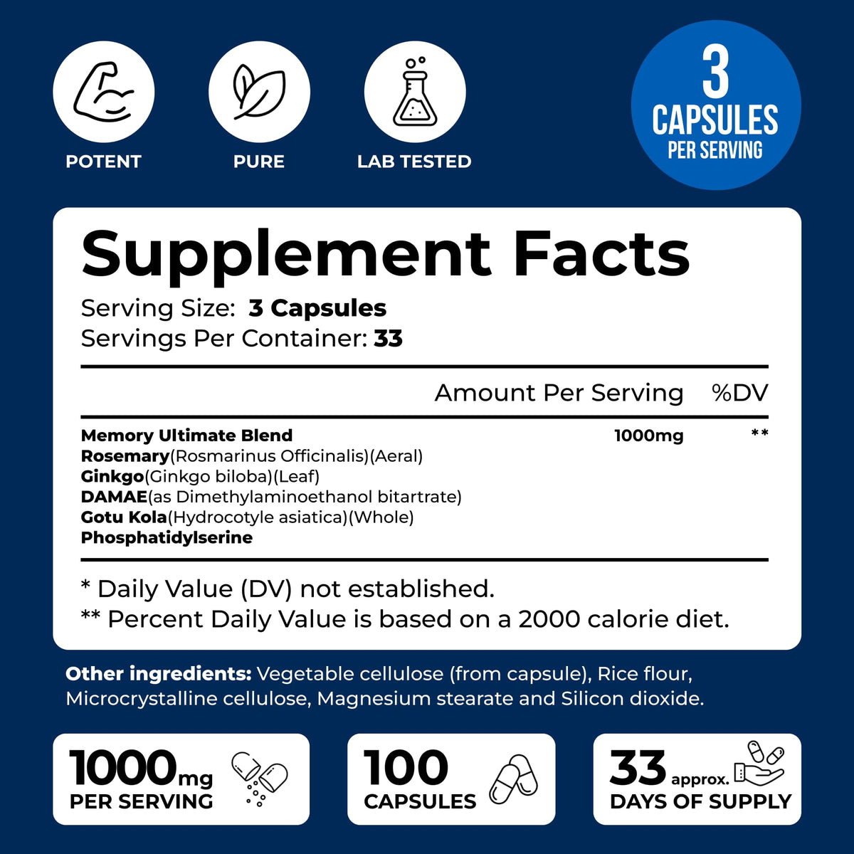 Gros plan sur les capsules de phosphatidylsérine We Like Vitamins
