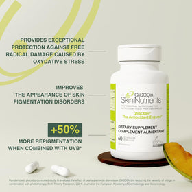 Gros plan sur les capsules GliSODin Antioxidant Enzyme