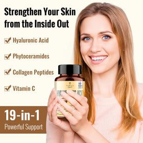 Gros plan sur les capsules liquides d'acide hyaluronique ThrivyThystle
