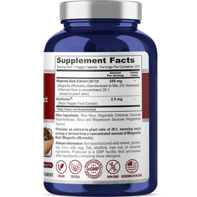 Gros plan sur les capsules NusaPure Magnolia Bark
