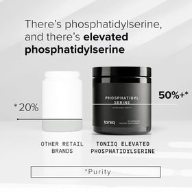 Gros plan sur les gélules de Toniiq Phosphatidylserine 400mg
