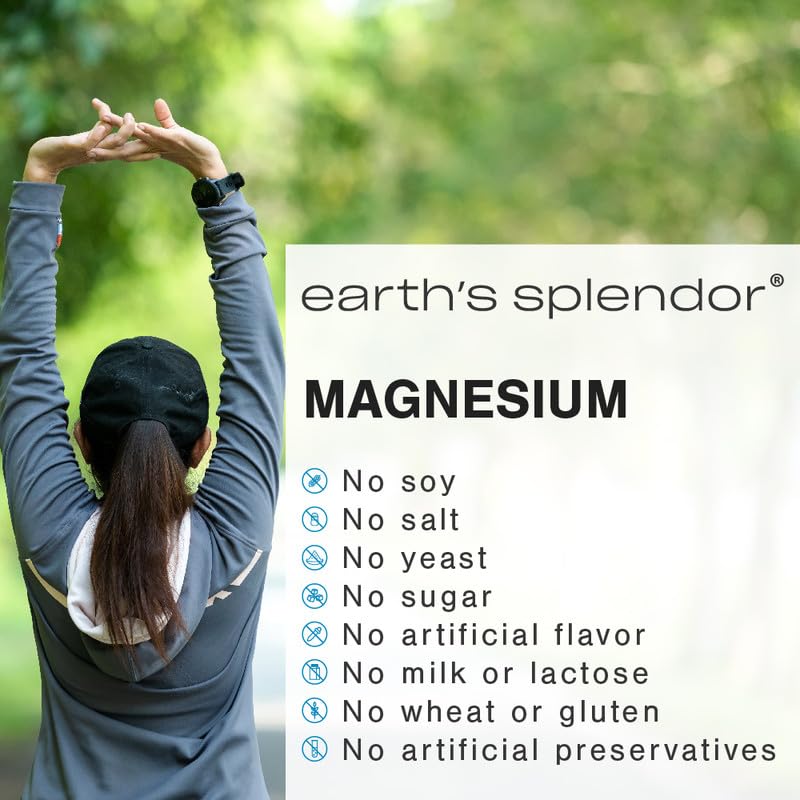 Gros plan sur un comprimé de magnésium Earth’s Splendor