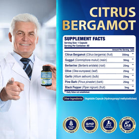 Gros plan sur une capsule de bergamote Citrus Organic Cadane