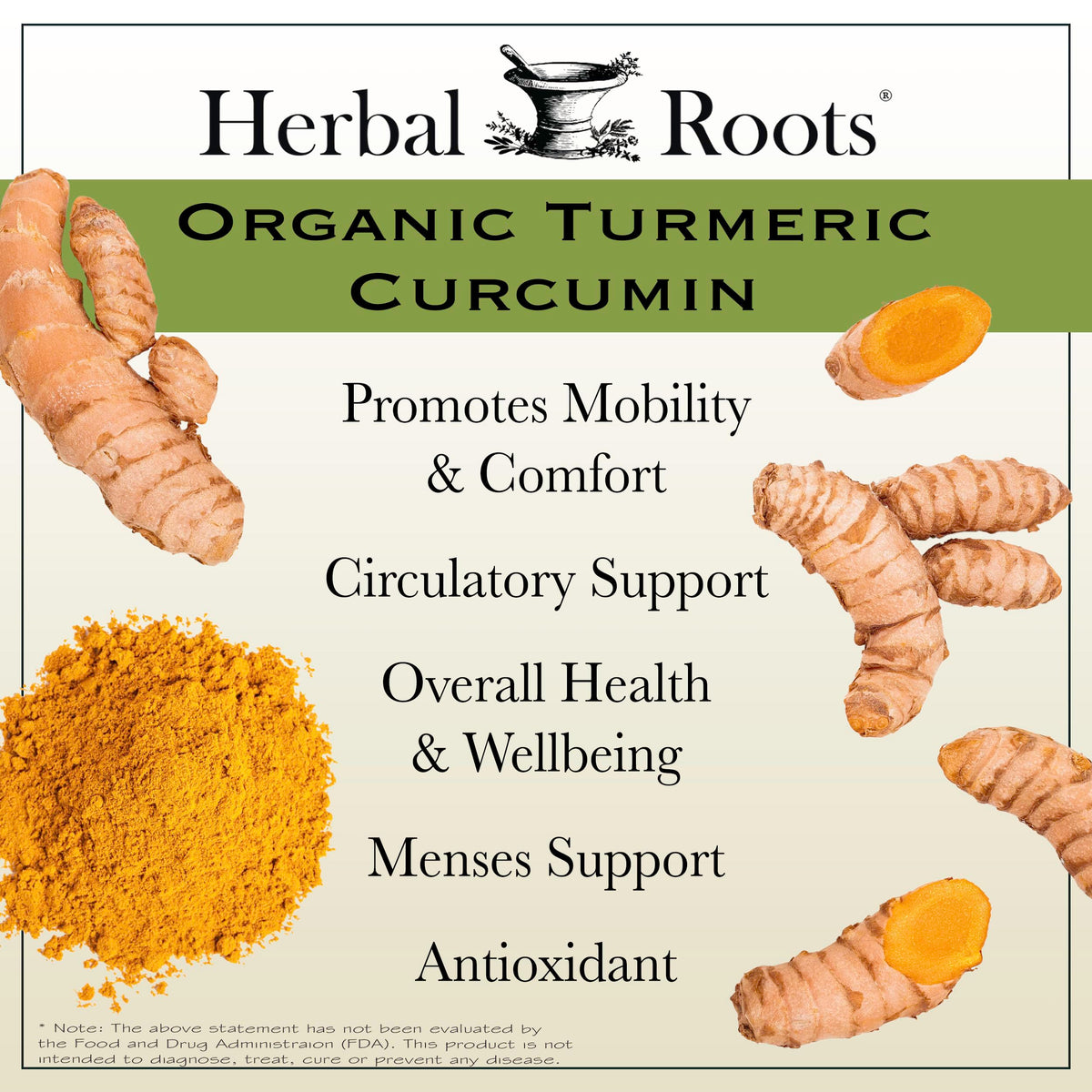 Gros plan sur une capsule de curcuma bio Herbal Roots