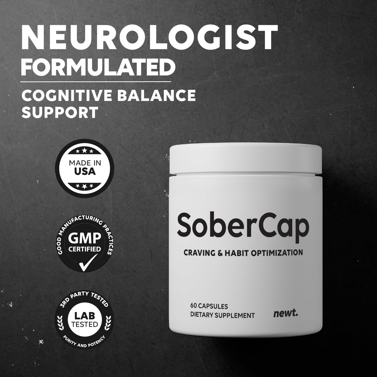 Gros plan sur une capsule SoberCap™ de Newt