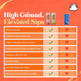 Groupe de canettes High Ground Elixir avec champignons fonctionnels