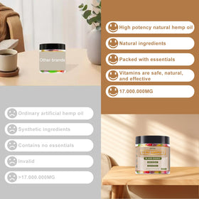 GRTGG Gummies de Chanvre Extra Fort - pot ouvert avec gummies