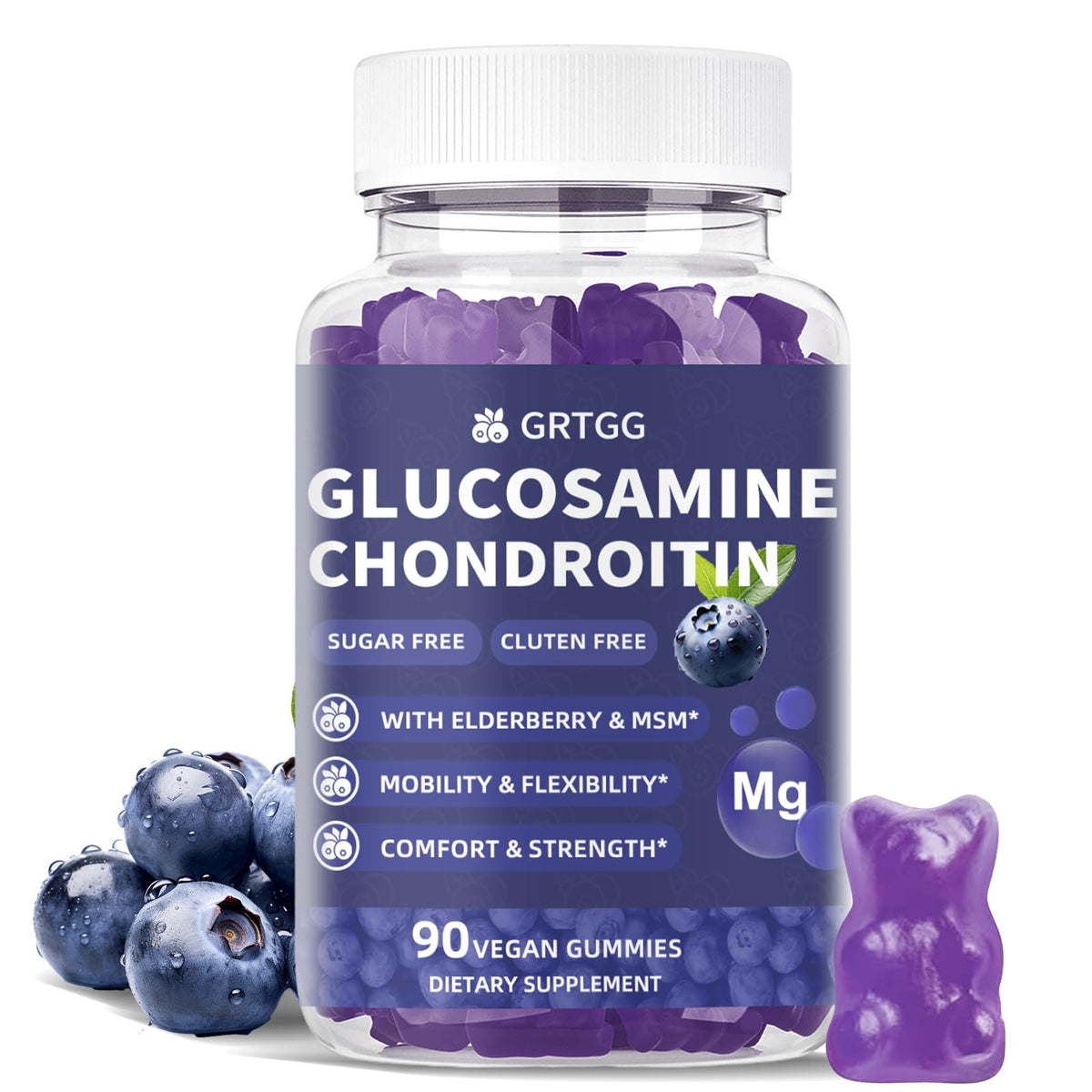 GRTGG Gummies Glucosamine Chondroitine 3000mg 90 pièces en boîte