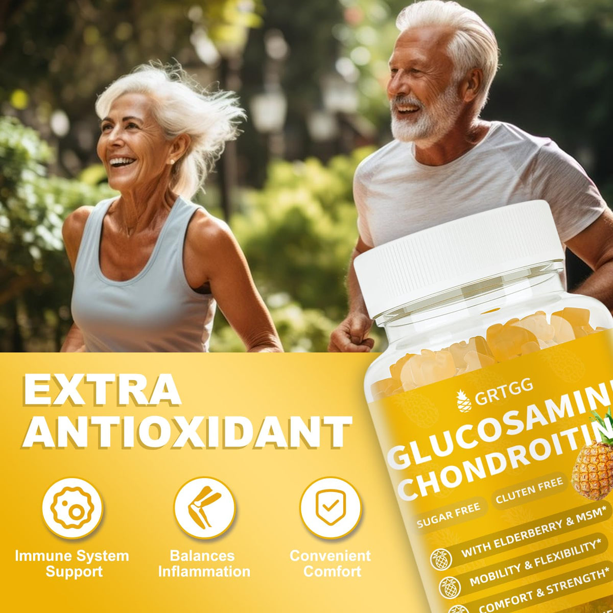 GRTGG Gummies Glucosamine Chondroïtine 3000mg détails de la boîte