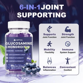 GRTGG Gummies Glucosamine Chondroitine 3000mg sur une table