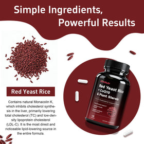 GrthNutr Riz Rouge 1200mg CoQ10 - arrière du produit