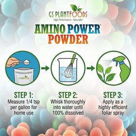 GS Plant Foods Amino Power Powder en application sur pelouse