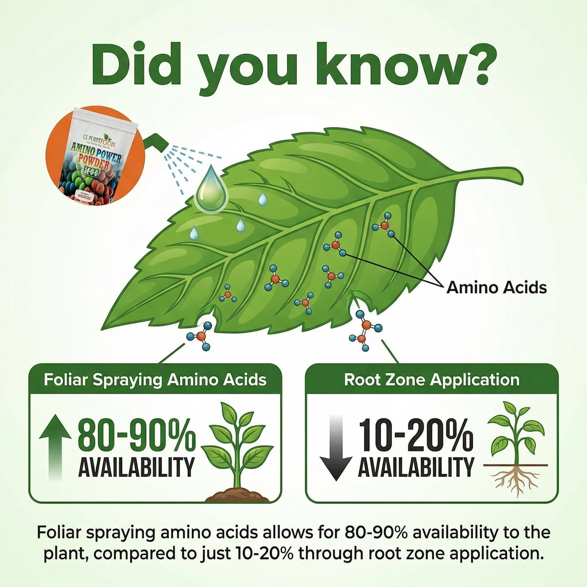 GS Plant Foods Amino Power Powder vue de côté