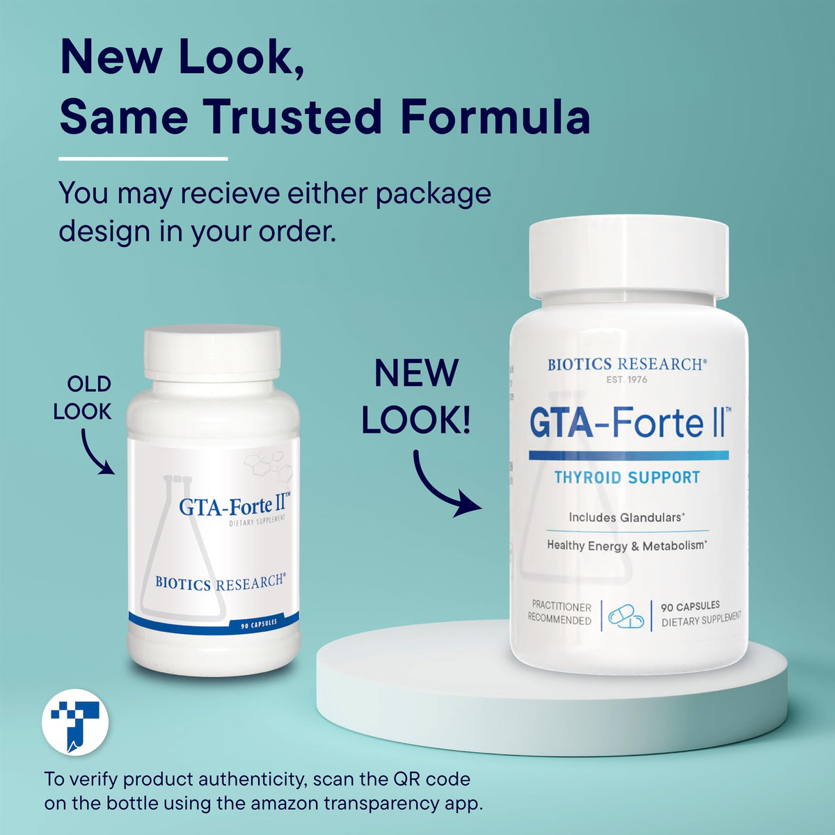 GTA Forte II de BIOTICS RESEARCH capsules dans un flacon